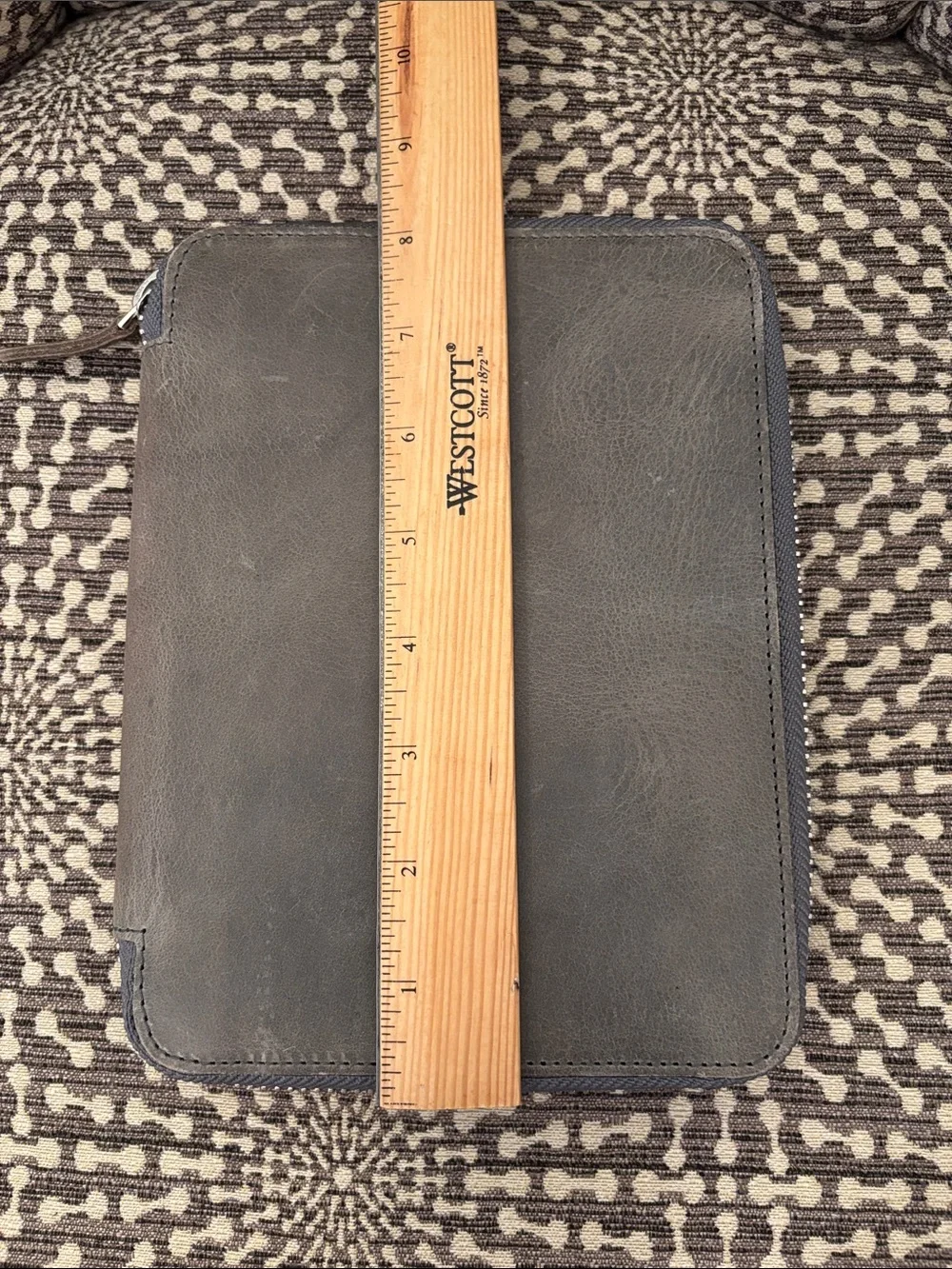 Galen Leather Co. B6 Crazy Horse Smoky Grey Leather Planner Notebook Cover